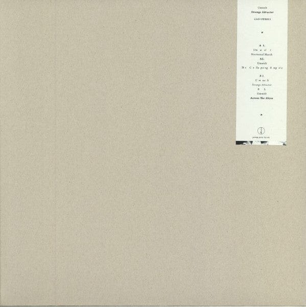Umwelt – Strange Attractor (12", Falling Ethics, 2017) Back Cover