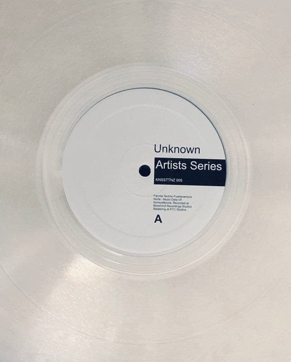 Unknown Artist – Artists Series (12", Konsysttenzia, 2020) Back Cover