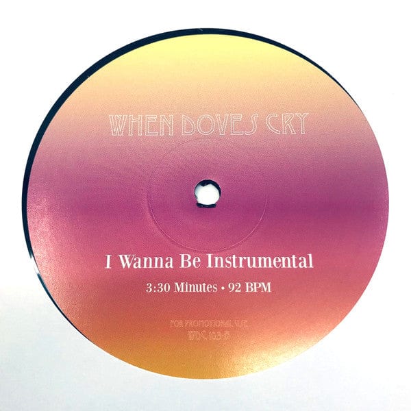 Unknown Artist – I Wanna Be 5 Semitones Down (12", When Doves Cry, 2021) Back Cover