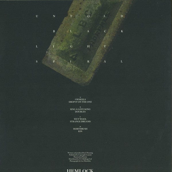 Untold – Black Light Spiral (2x12", Hemlock Recordings, 2014) Back Cover