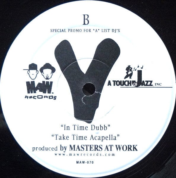 V – In Time (12", MAW Records, 2002) Back Cover