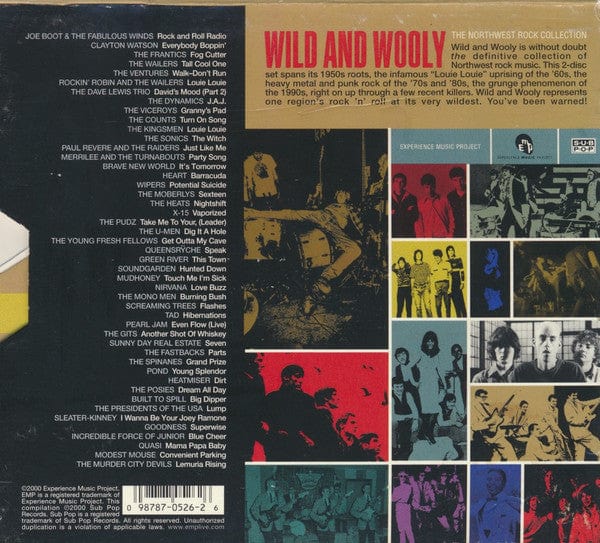 Various – Experience Music Project Presents Wild And Wooly - The Northwest Rock Collection (2xCD, Experience Music Project, 2000) Back Cover