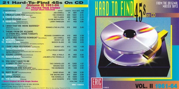 Various – Hard To Find 45s On CD Vol. II 1961-64 (CD, Eric Records, 1996) Image 3