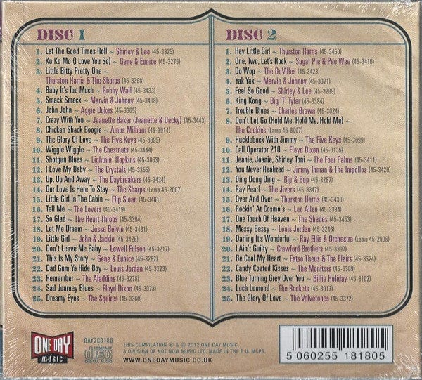 Various – Let The Good Times Roll - The Aladdin Story (2xCD, One Day Music, 2012) Back Cover