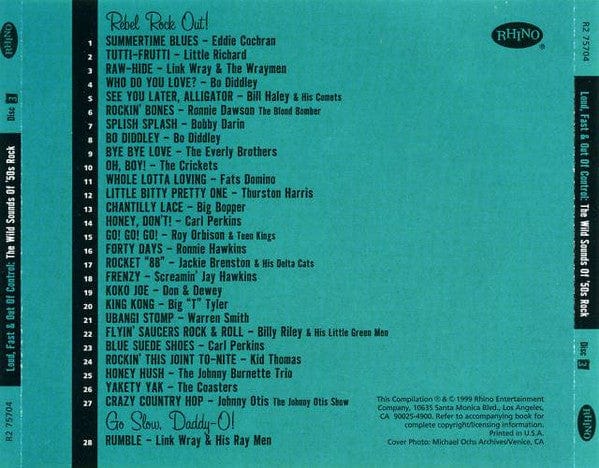 Various – Loud, Fast & Out Of Control: The Wild Sounds Of '50s Rock (Box Set+4xCD, Rhino Records, 1999) Image 5