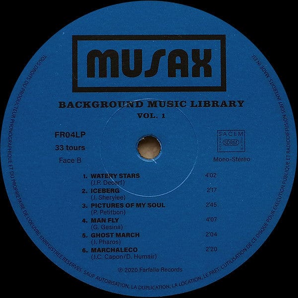 Various – Musax Background Music Library Vol. 1 (LP, Farfalla Records, 2020) Image 3