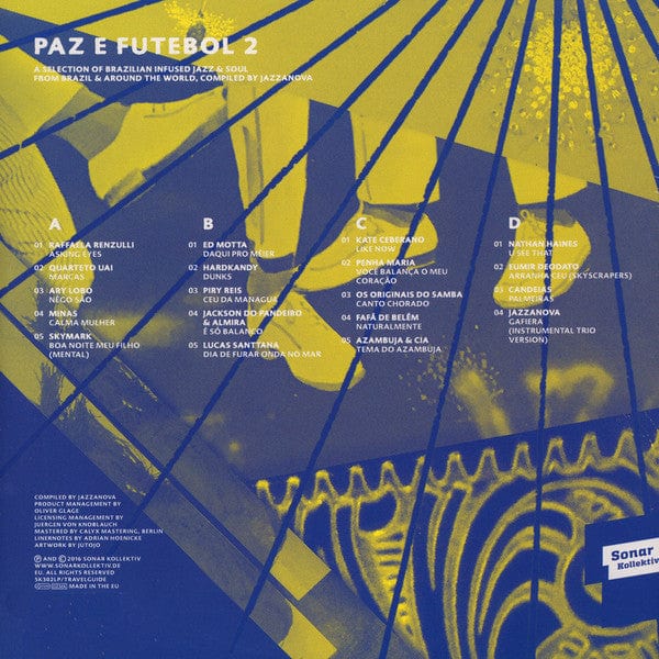 Various – Paz E Futebol 2 (A Selection Of Brazilian Infused Jazz And Soul From Brazil And Around The World) (Compiled By Jazzanova) (2xLP, Sonar Kollektiv, 2016) Back Cover
