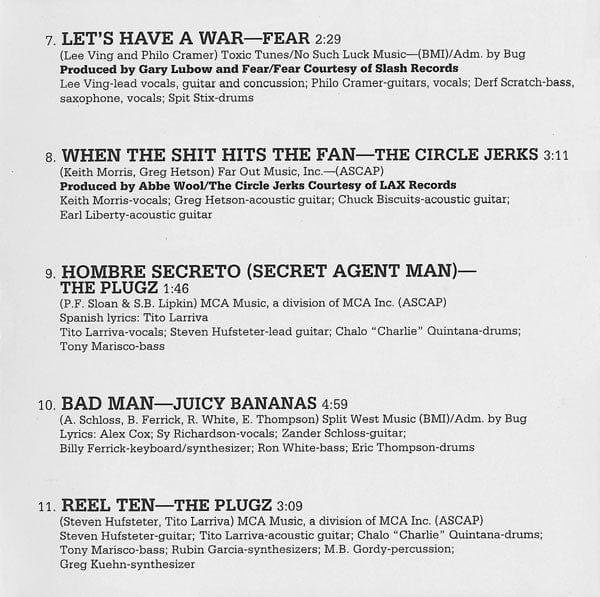 Various – Repo Man (Music From The Original Motion Picture Soundtrack) (CD, MCA Records) Image 5