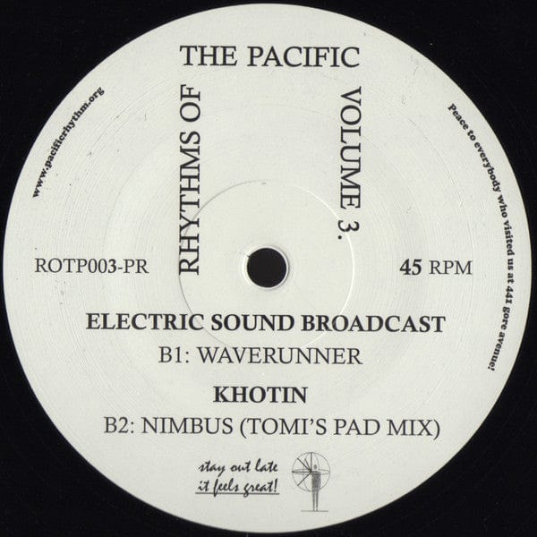 Various – Rhythms Of The Pacific Volume 3. (12", Pacific Rhythm, 2016) Back Cover