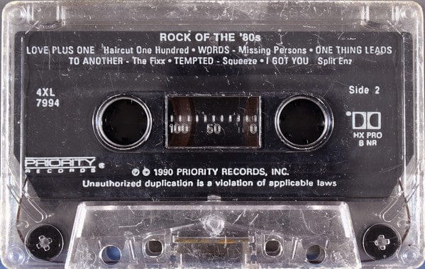Various – Rock Of The 80's Volume 3 (Cassette, Priority Records, 1992) Image 4