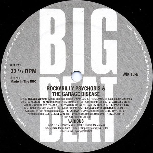 Various - Rockabilly Psychosis And The Garage Disease (LP, Comp, RE) Big Beat Records