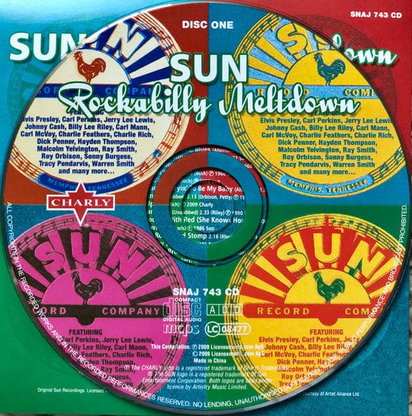 Various - Sun Rockabilly Meltdown (3xCD) Charly Records CD 803415574322