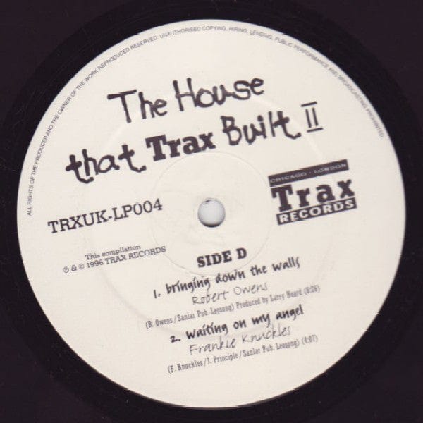 Various - The House That Trax Built II (2xLP, Comp) on Trax Records at Further Records