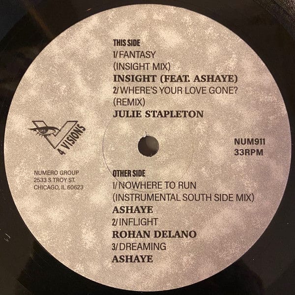 Various – V4 Visions Label Sampler (12", Numero Group, 2021) Back Cover