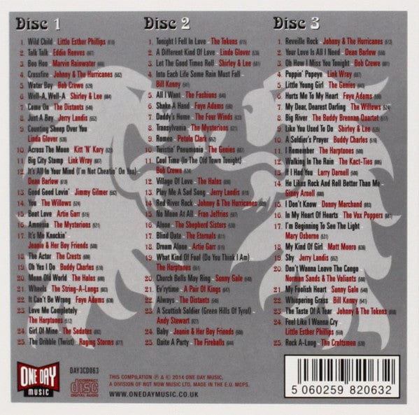 Various – Wild Child, The Warwick Records Story (3xCD, One Day Music, 2014) Back Cover