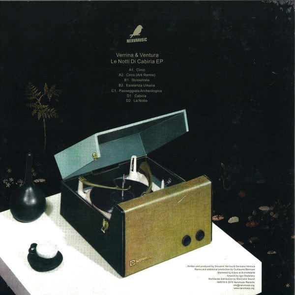 Verrina & Ventura – Le Notti Di Cabiria EP (2x12", Nervmusic Records, 2016) Back Cover