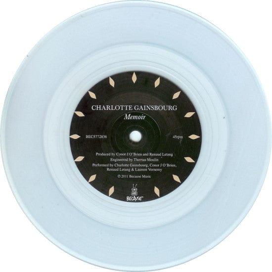 Villagers Charlotte Gainsbourg – Set The Tigers Free / Memoir (7", Transparent, Because Music, 2011) Image 5