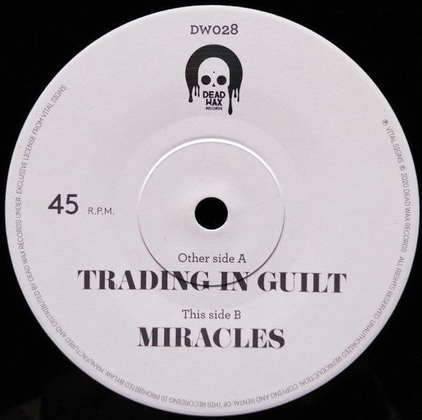 Vital Signs – Trading In Guilt (7", Dead Wax Records, 2020) Image 4