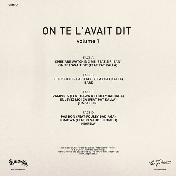Voilaaa - On Te L'avait Dit ... (2xLP) Favorite Recordings Vinyl 3760179353259