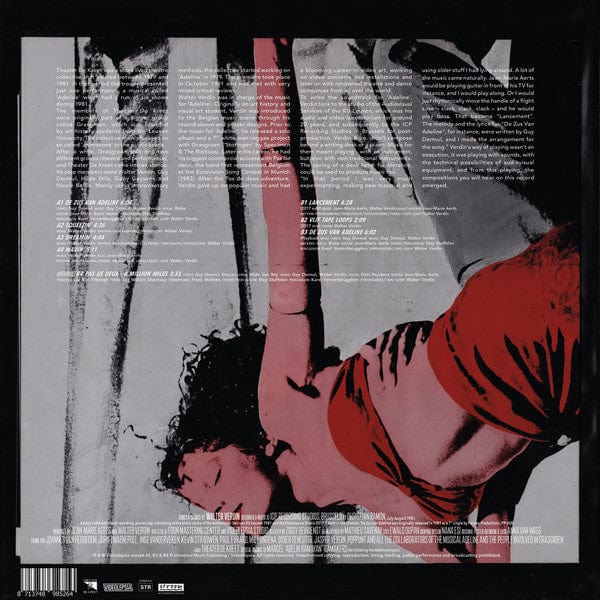 Walter Verdin – Voor Adeline "Een Fantastisch Nieuw Muziektheater" (LP, Stroom, 2018) Back Cover