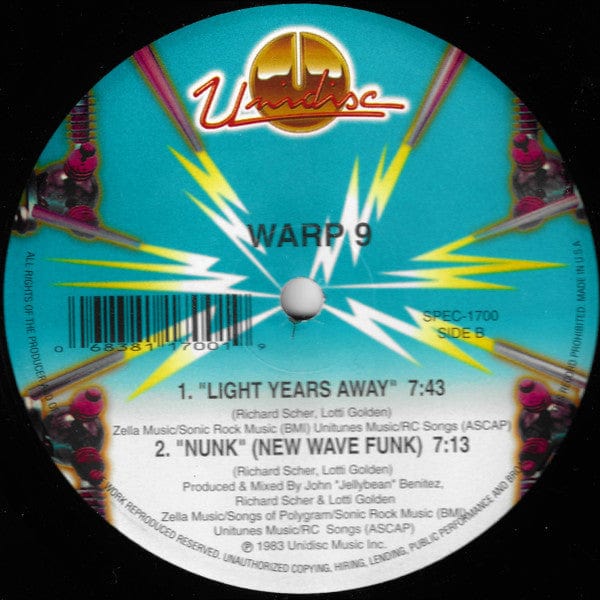 Warp 9 - No Man Is An Island (12" Remix) (12") Unidisc Vinyl 068381170019