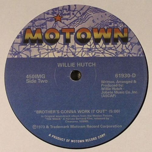 Willie Hutch – In And Out / Brother's Gonna Work It Out (12", Motown, 2005) Back Cover