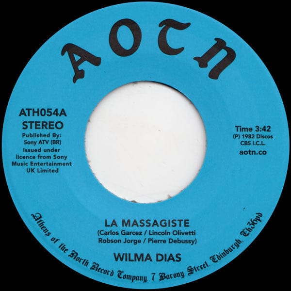 Wilma Dias – La Massagiste (7", Athens Of The North, 2017) Front Cover