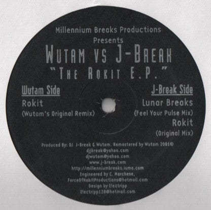 Wutam vs J-Break – The Rokit E.P. (12", Millennium Breaks Productions, 2002) Front Cover