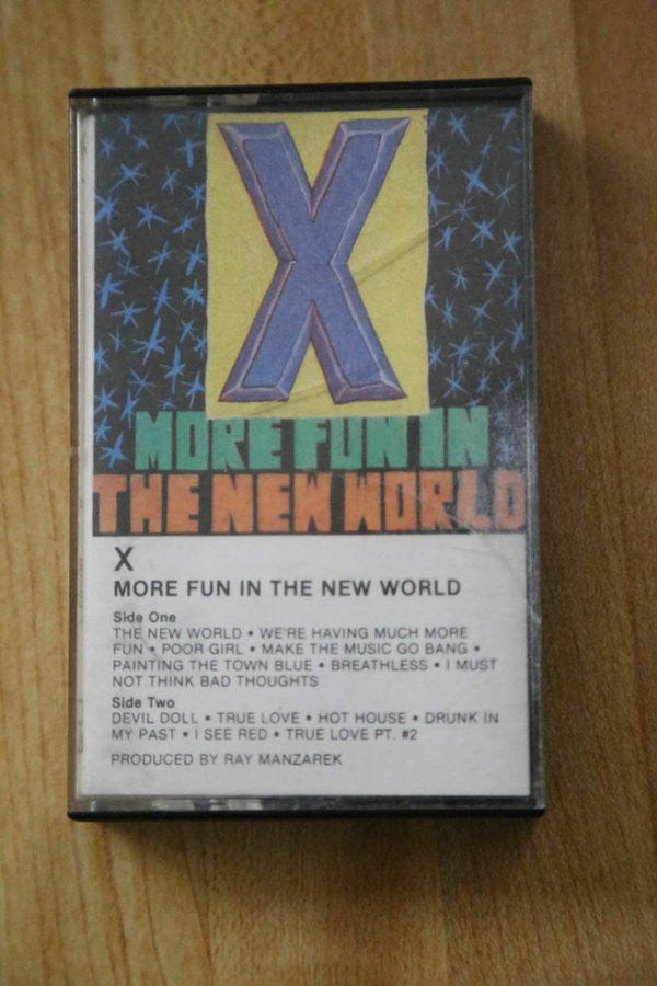 X – More Fun In The New World (Cassette, Elektra, 1983) Front Cover