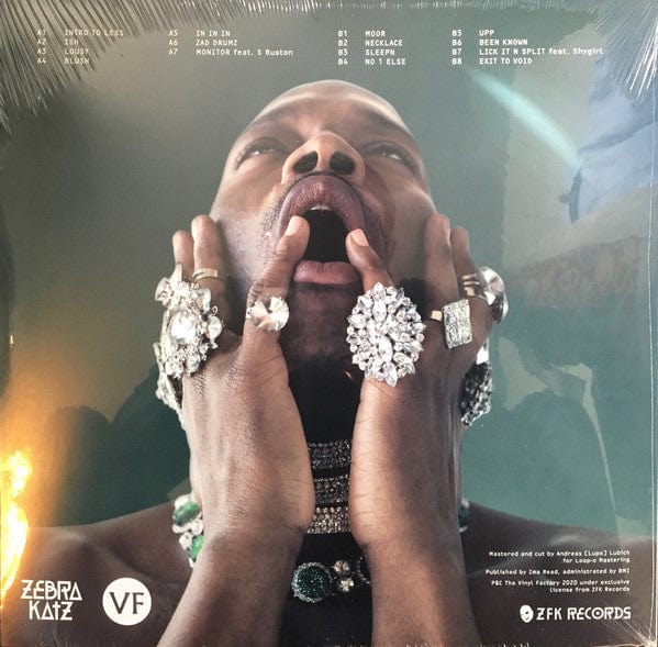Zebra Katz – Less Is Moor (LP, The Vinyl Factory, 2020) Back Cover