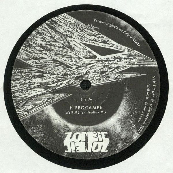 Zombie Zombie – Hippocampe (12", Versatile Records, 2018) Back Cover
