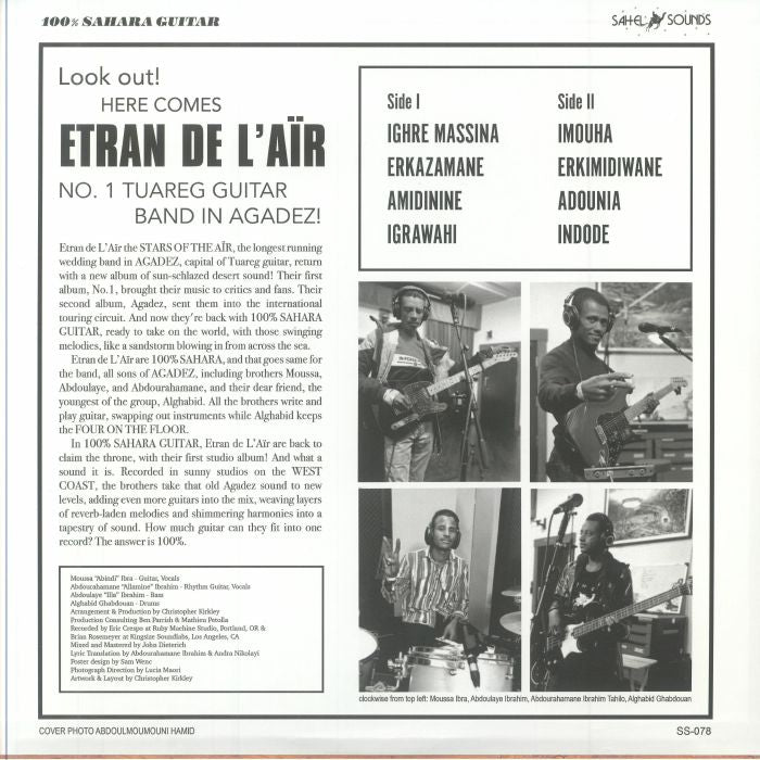 Etran De L'Aïr - 100% Sahara Guitar (LP) (Transparent Blue)