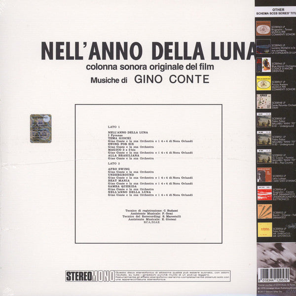 Gino Conte : Nell'Anno Della Luna - Colonna Sonora Originale Del Film  (LP, Album, RE + CD, Album, RE)