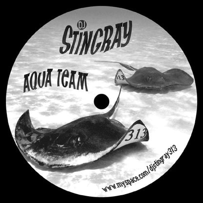 DJ Stingray – Aqua Team (12", WéMè Records, 2007) Back Cover
