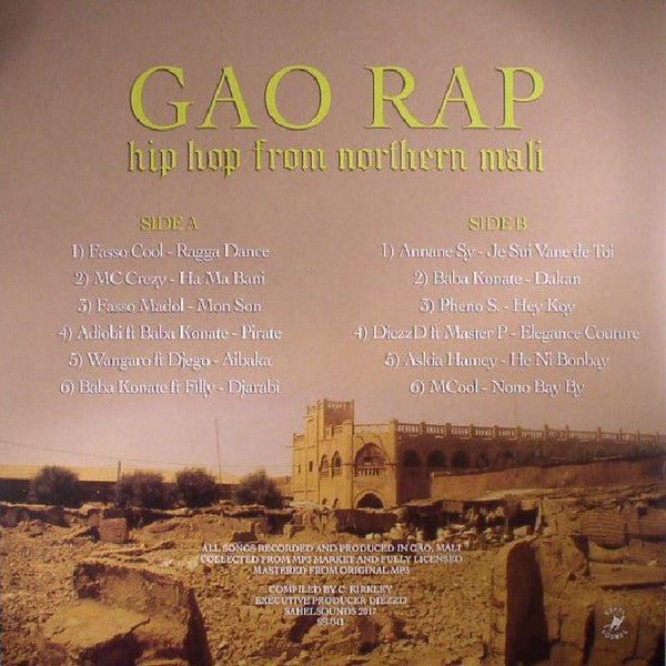 Various – Gao Rap (Hip Hop From Northern Mali) (LP, Sahel Sounds, 2017) Back Cover