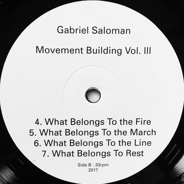 Gabriel Saloman* : Movement Building Vol. III (LP, Album)
