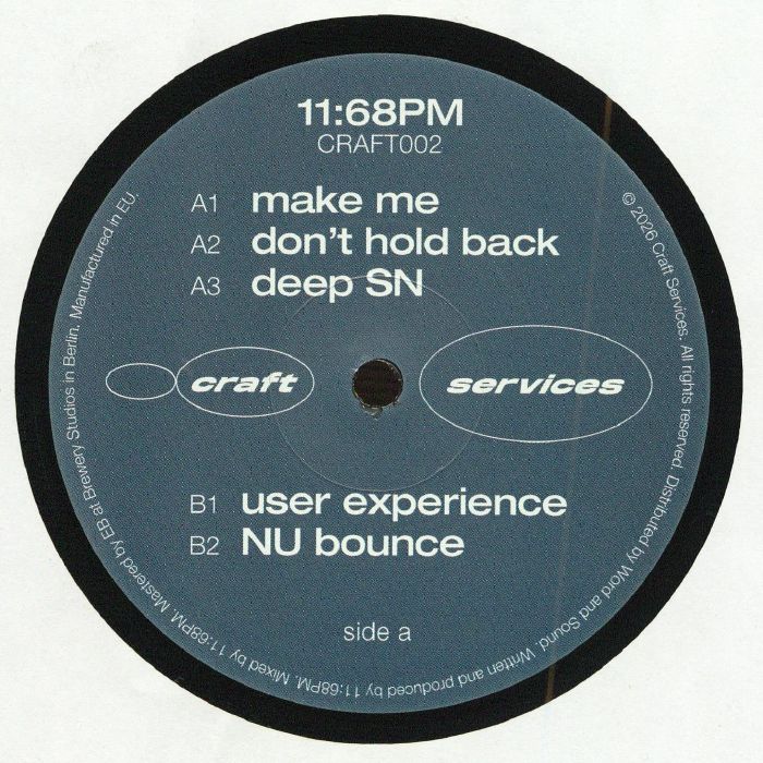 11:68PM – CRAFT SERVICES 002 (12", Craft Services, 2026) Front Cover