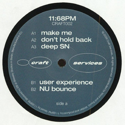 11:68PM – CRAFT SERVICES 002 (12", Craft Services, 2026) Front Cover