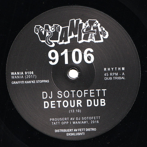 DJ Sotofett / Vera Dvale Feat. Merel Laine : Detour Dub / To Want You (12")