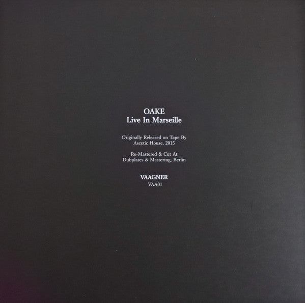 OAKE : Live In Marseille (2xLP, Album, Ltd, RE, RM)