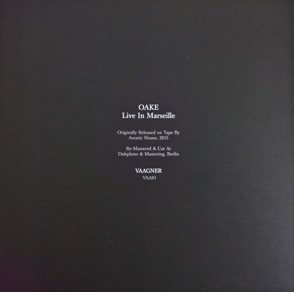 OAKE : Live In Marseille (2xLP, Album, Ltd, RE, RM)