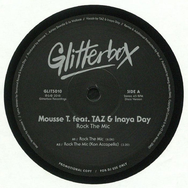 Mousse T. Feat. TAZ (6) & Inaya Day : Rock The Mic (12", Promo)