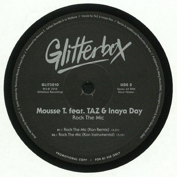 Mousse T. Feat. TAZ (6) & Inaya Day : Rock The Mic (12", Promo)