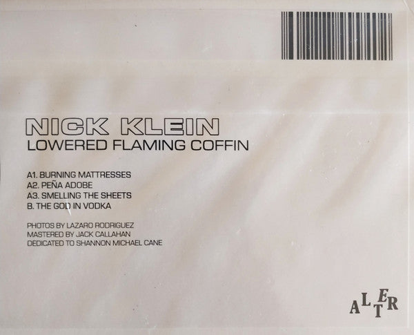 Nick Klein : Lowered Flaming Coffin (12")