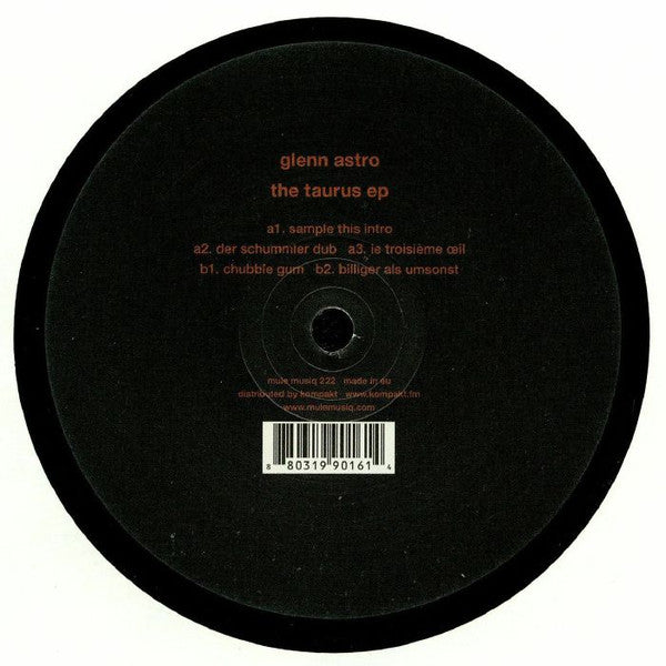Glenn Astro : The Taurus EP  (12", EP)