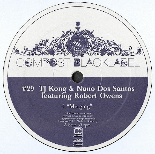 TJ Kong & Nuno Dos Santos Robert Owens – Merging (12", Compost Records, 2007) Front Cover