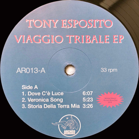 Tony Esposito : Viaggio Tribale EP (12", RSD, Ltd, Num, RE)