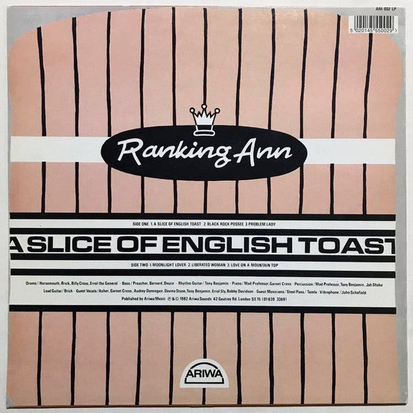 Ranking Ann : A Slice Of English Toast (LP, Album, RE)