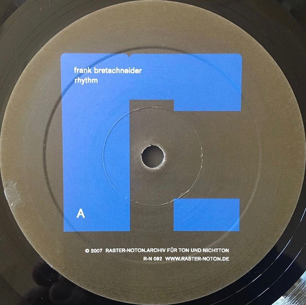 Frank Bretschneider : Rhythm (LP, Album)