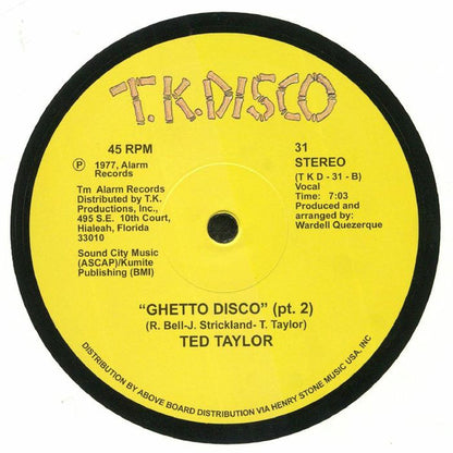 Ted Taylor : Ghetto Disco (12", RE, RM)